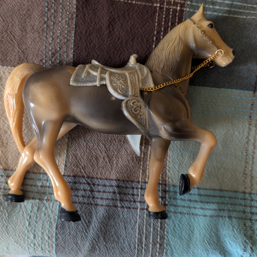 Vintage Brown and Tan Horse Action Figure